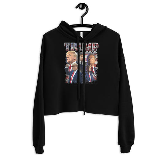 Donald Trump v1 Women's Crop Hoodie