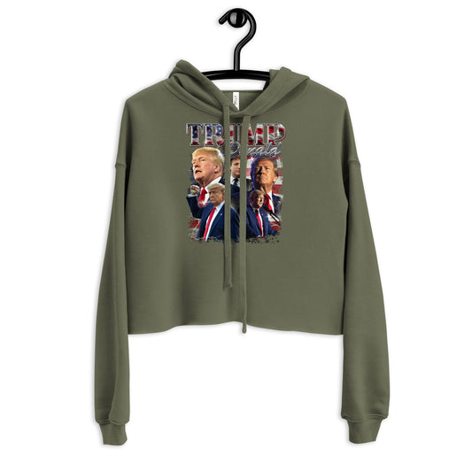 Donald Trump v1 Women's Crop Hoodie